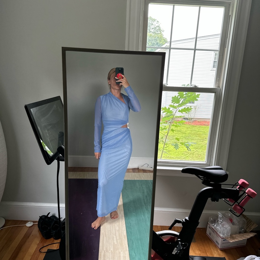 NWOT Significant Other Elegant Blue Long Sleeve Dress